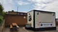 4m x 2m static catering trailer in regular pitch, currently operating as Burger Van in Burgess Hill