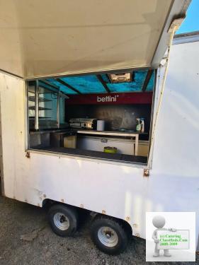 12ft Catering Trailer With 4 Wheels And 2 Axles