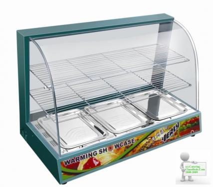 COMMERCIAL GREEN HOT FOOD CHICKEN WARMER DISPLAY CABINET SHOWCASE