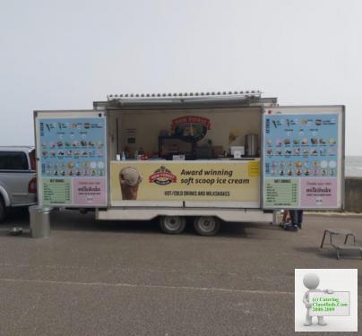 Custom built ice cream trailer