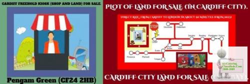 Cardiff City Catering Trailer Pitch Plot | Wales UK Food Cafe Land | Glamping Pod Home | Street Corner Kiosk Shop | House Cabin Shed Camping Store Hut