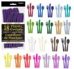 Plastic Cutlery Knife Fork Spoons BBQ Catering Events Party Tableware Colour Set