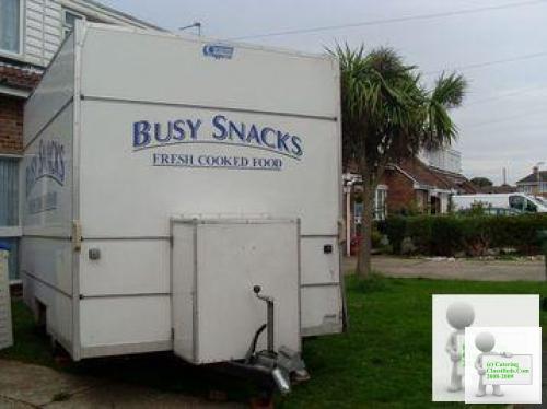 catering trailer with pitch.