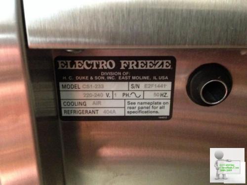 Electro Freeze Model CS1-233 for sale