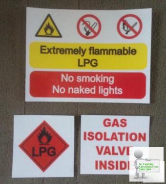 Set of Safety Stickers for Catering Trailer