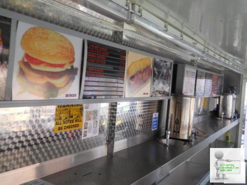 CATERING TRAILER, BURGER HIGH OUTPUT FAST FOOD UNIT.